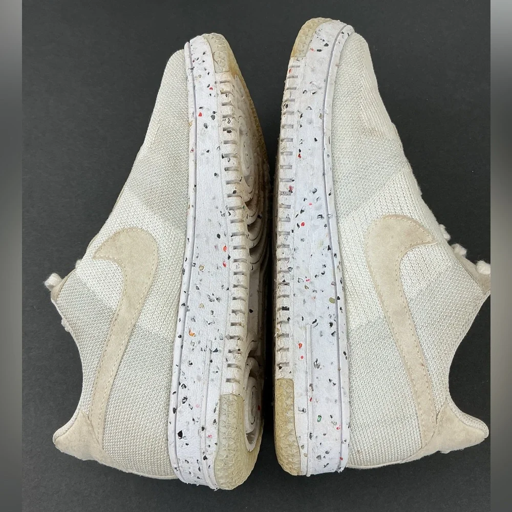Nike Air Off White Knit Sneakers Athletic Back to School Size 6.5 Big Girl Youth